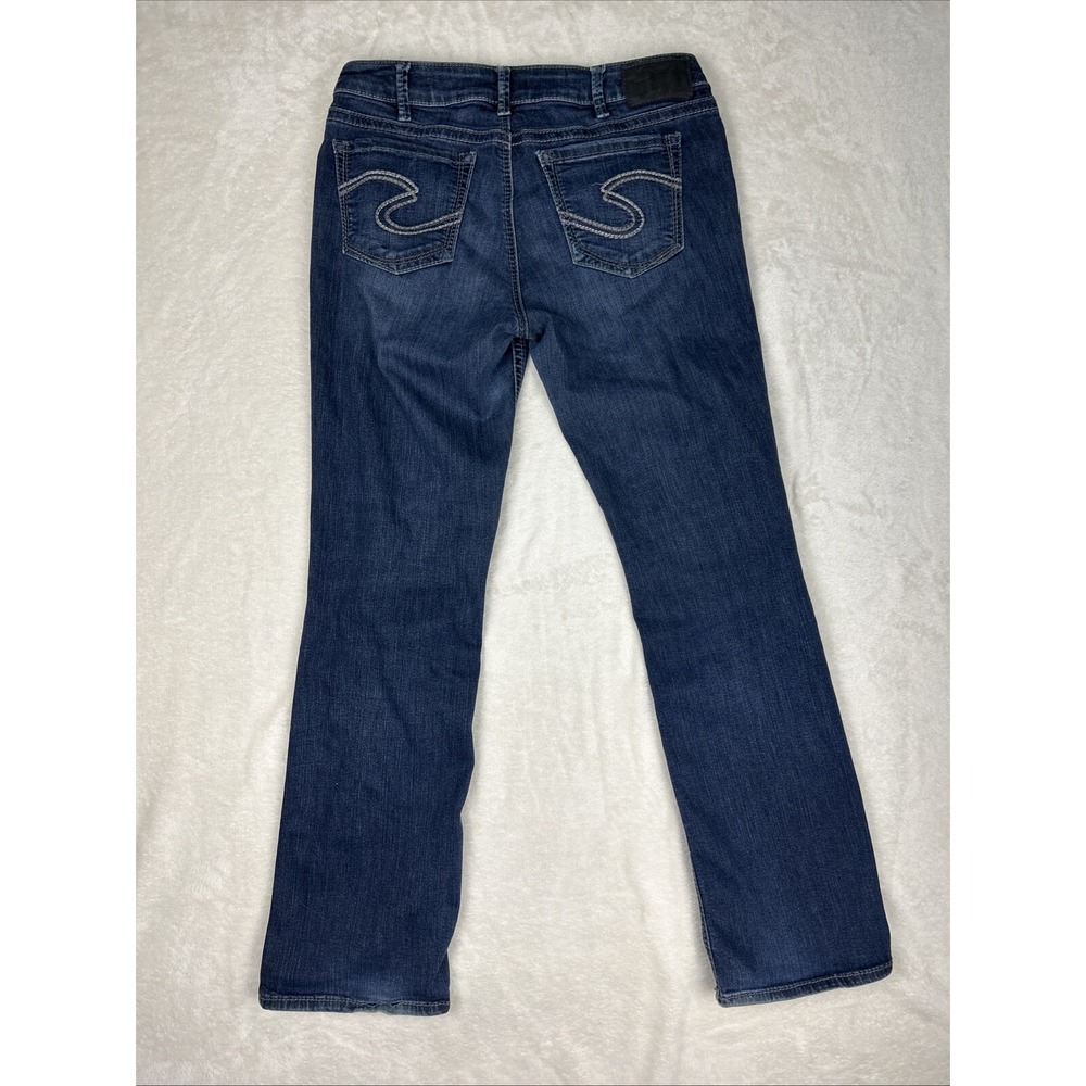 Silver Suki Womens High Slim Boot Jeans 31x31 Actual 30x29 Blue Denim - Picture 9 of 9